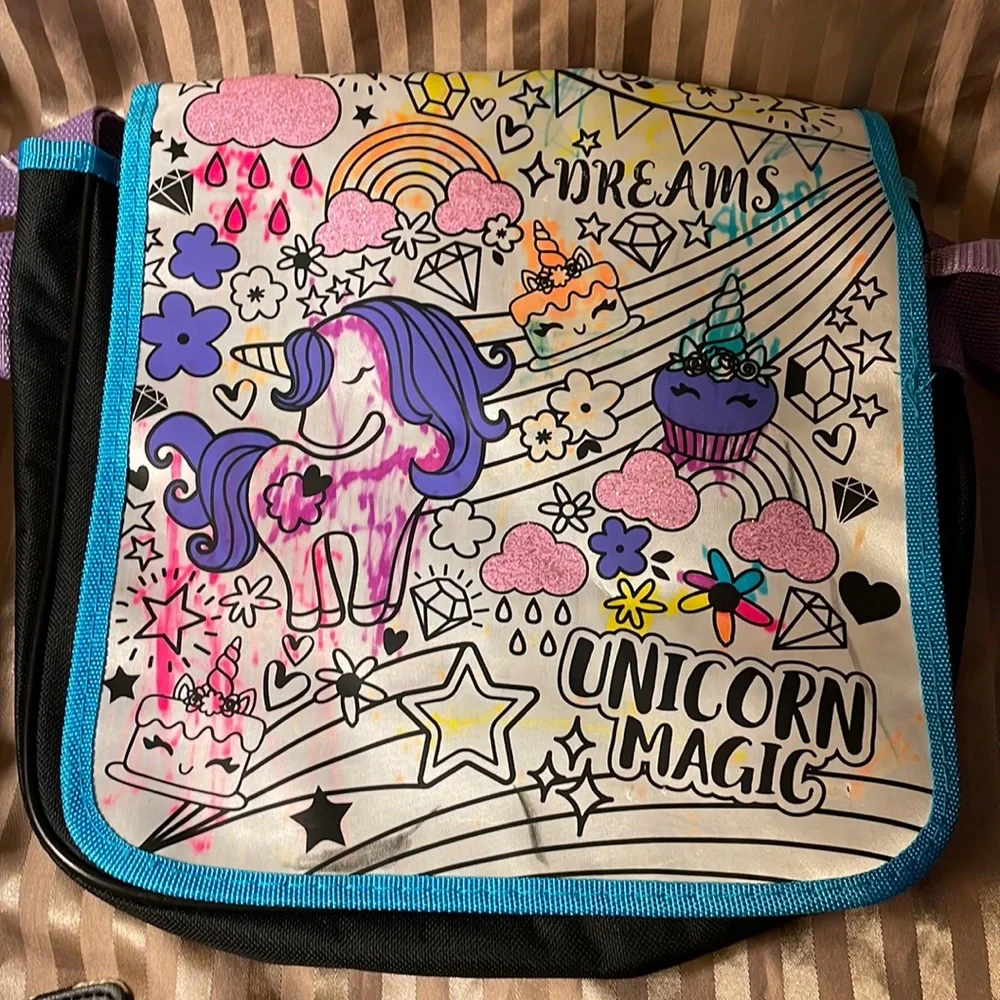 CraZArt girl’s book bag unicorn magic with adjustable strap